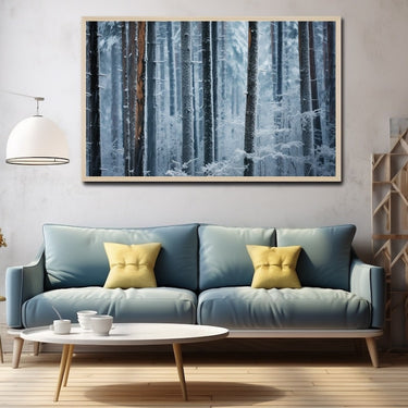 Tableau Forêt Neige